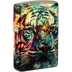 Zippo Pocket Lighter Painted Tiger design Street-Art-Inspired 540 Fusion 46145