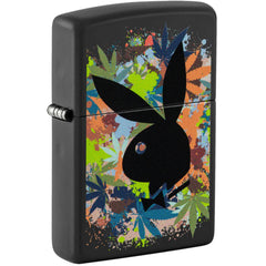 Zippo Windproof Lighter Playboy Rabbit Head design Classic Black Matte 46222