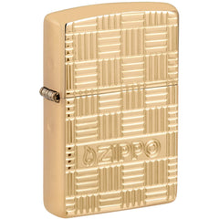 Zippo Pocket Lighter Armor Deep Carve Zippo Design High Polish Brass 46274