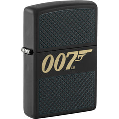 Zippo Windproof Pocket Lighter James Bond 007 Design Matte Black Metal 46297