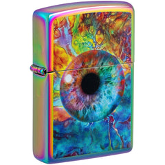 Zippo Windproof Pocket Lighter Spacey Eye Design Multicolor Metal 46431