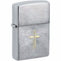 Zippo Windproof Pocket Lighter Angel Aura Design Brushed Chrome Metal 46479