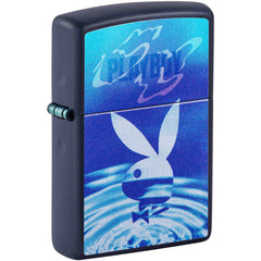 Zippo Windproof Pocket Lighter Playboy Rabbit Head Icon Matte Navy Metal 48745