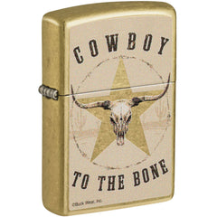 Zippo Windproof Pocket Lighter Buck Wear Color Image Design Street Brass 48937