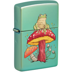 Zippo Windproof Lighter Mystical Frog Design High Polish Green Finish 48973