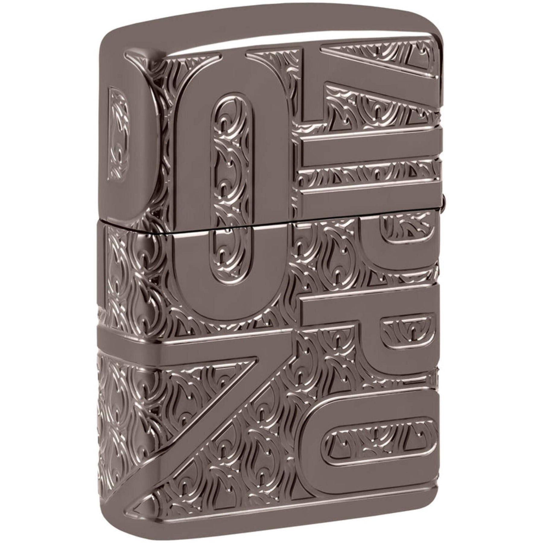 Zippo Windproof Lighter MultiCut Reverse Carve Zippo Design Black Ice