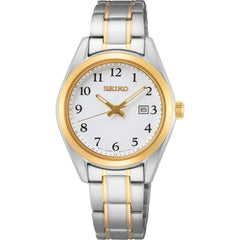 Seiko Women's Watch - Classic Quartz White Dial Two Tone Bracelet | SUR466P1