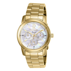 Invicta 0465 Women's Angel MOP White Dial Gold Plated Steel Bracelet Watch