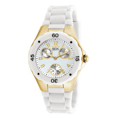 Invicta 18796 Women's Angel Quartz White Dial White Silicone Strap Watch
