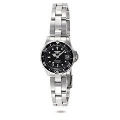 Invicta 8939 Women's Stainless Steel Bracelet Quartz Pro Diver Black Dial Date Watch