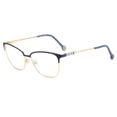 Carolina Herrera Women's Eyeglasses - Gold Blue Metal Cat Eye Frame | HER 0119 0LKS