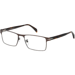 David Beckham Men's Eyeglasses - Matte Brown Full Rim Rectangular Frame | DB 7015 0YZ4