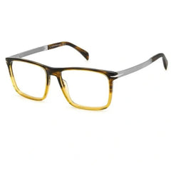 David Beckham Men's Eyeglasses - Striped Brown/Ruthenium Square Frame | DB 1094 06KM