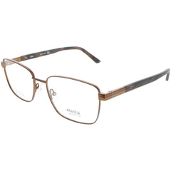 Elasta Men's Eyeglasses - Brown Metal Full Rim Rectangular Shape Frame | E 3125 0R0Z