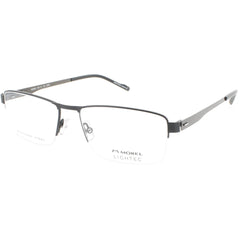 Morel Men's Eyeglasses - Black Metal Half Rim Rectangular Shape Frame | 30296S SP06