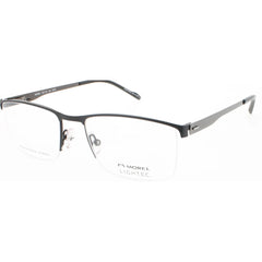 Morel Men's Eyeglasses - Black Metal Half Rim Rectangular Shape Frame | 30295S SP03