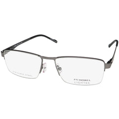 Morel Men's Eyeglasses - Gunmetal Metal Half Rim Rectangular Shape Frame | 30296S SP05