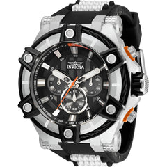 Invicta Men's Watch - Bolt Chronograph Silver Steel and Black Rubber Strap | 35547