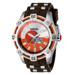 Invicta Men's Watch - NFL Cleveland Browns Orange and Silver Tone Dial Strap | 42075