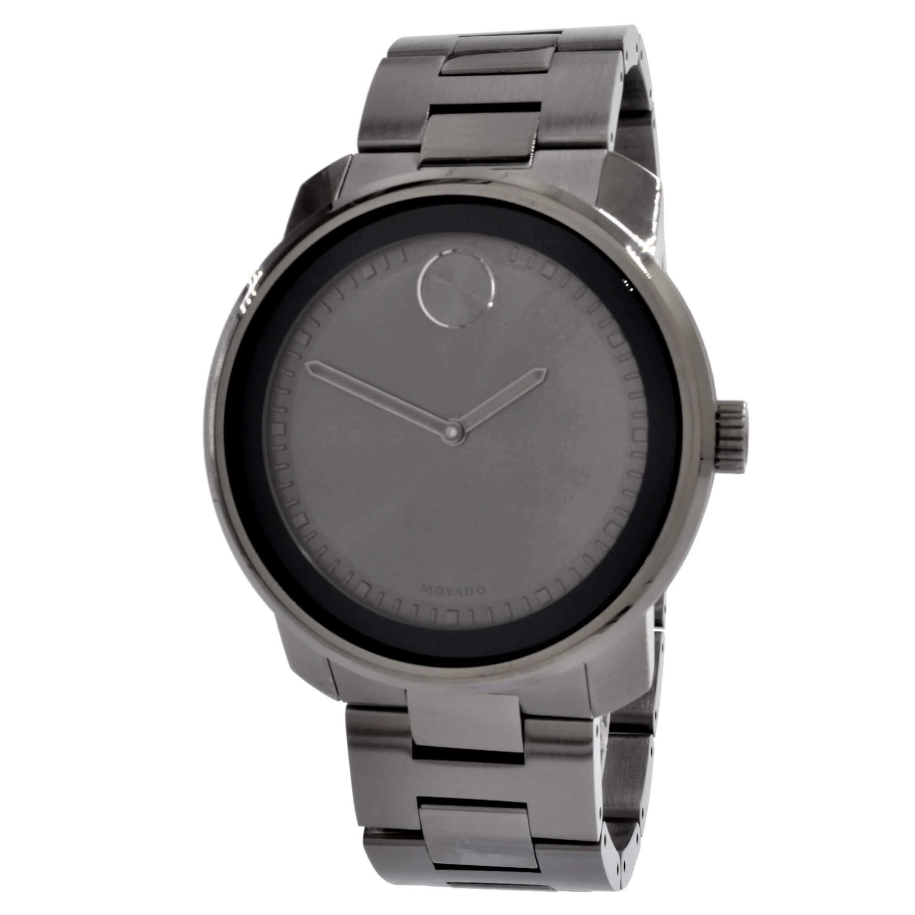 Movado Men's Bracelet Watch Bold Gunmetal Dial Gunmetal Steel 3600
