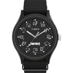 Timex Men's Watch - MK1 Fortnite Aluminum Case Black Dial Fabric Strap | TW2W97000