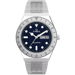 Timex Women's Watch - Q Quartz Blue Dial Stainless Steel Bracelet | TW2U95500