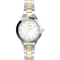 Timex Women's Watch - Quartz Silver Tone Dial Two Tone Steel Bracelet | TW2V35900