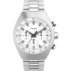 Timex Men's Watch - Legacy Quartz Chronograph Silver Tone Dial Bracelet | TW2W22200
