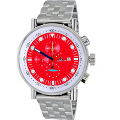 Adee Kaye Men's Watch - Mando-Mb Quartz Red and Purple Dial Bracelet | AK2268-40RD
