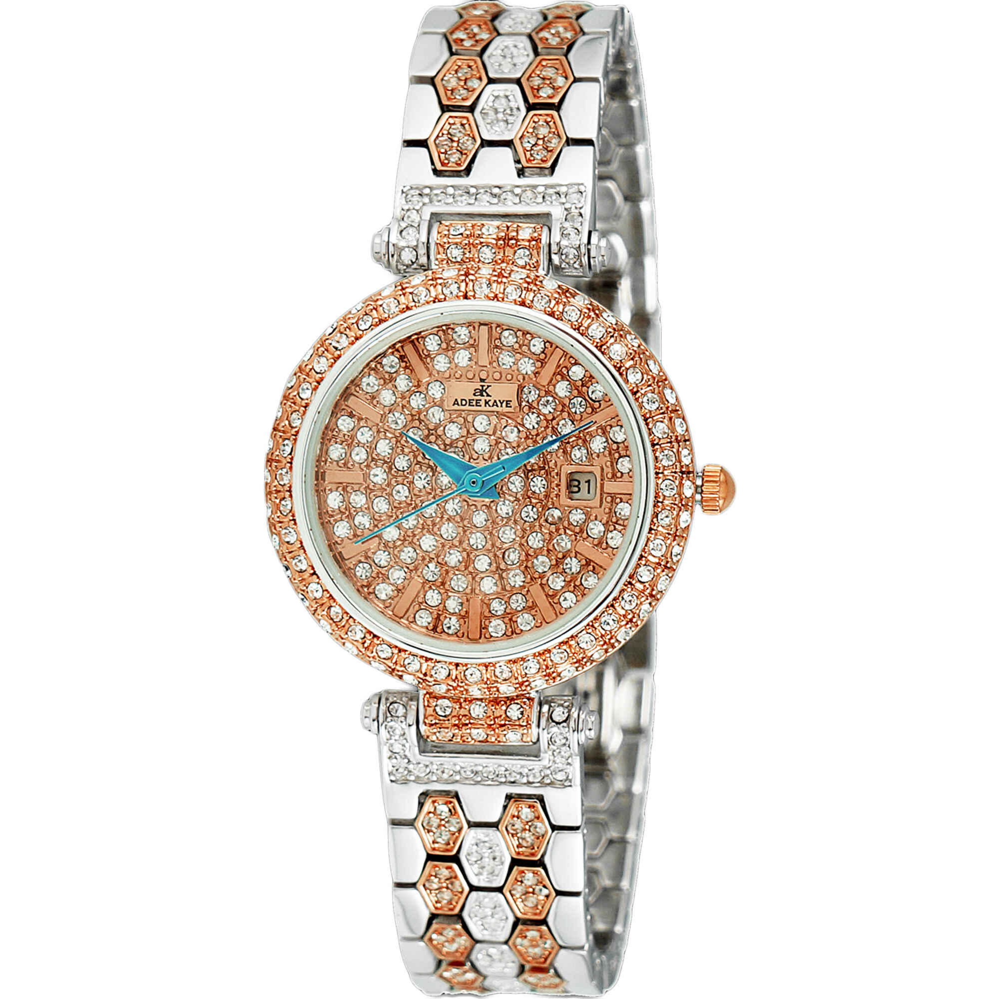 Adee Two Adee Kaye Women's Watch - Finess Quartz Gold Dial Two Tone Bracelet ...