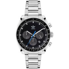 Adidas Men's Watch - Originals Quartz Black Dial Silver Steel Bracelet | AOFH22006