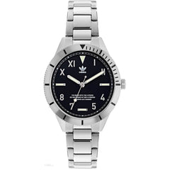 Adidas Women's Watch - Originals Quartz Black Dial Silver Steel Bracelet | AOFH22053