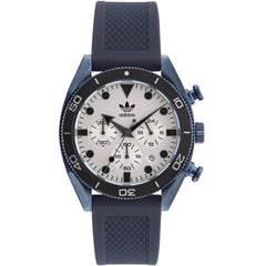 Adidas Men's Watch - Originals Quartz White Dial Navy Blue Rubber Strap | AOFH23004