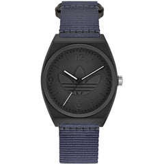 Adidas Men's Watch - Originals Quartz Black Dial Navy Blue Nylon Strap | AOST22041