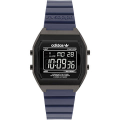 Adidas Women's Watch - Originals Quartz Black Digi Dial Navy Blue Strap | AOST22077