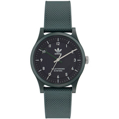 Adidas Men's Watch - Originals Quartz Black Dial Green Rubber Strap | AOST22557