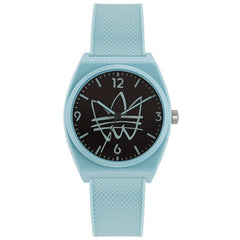 Adidas Men's Watch - Originals Quartz Resin Case Black Dial Blue Strap | AOST22563