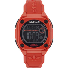 Adidas Men's Watch - Originals Quartz Black Digital Dial Rubber Strap | AOST23063