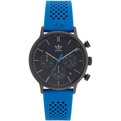 Adidas Men's Watch - Originals Black Dial Blue Silicone Rubber Strap | AOSY22015