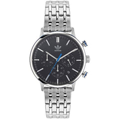 Adidas Men's Watch - Originals Quartz Black Dial Silver Steel Bracelet | AOSY22018