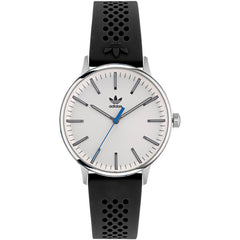 Adidas Men's Watch - Originals White Dial Black Silicone Rubber Strap | AOSY22021
