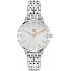 Adidas Women's Watch - Originals Quartz White Dial Silver Steel Bracelet | AOSY22065