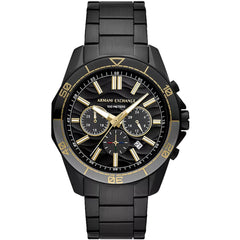 Armani Exchange Men's Watch - Spencer Quartz Chronograph Black Bracelet | AX1963