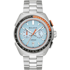 Bulova Men's Watch - Racer Chronograph Quartz Blue Dial Silver Bracelet | 98B432