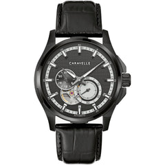 Caravelle Men's Watch - Dress Automatic Black Stainless Steel Case Strap | 45A153