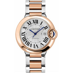 Cartier Men's Watch - Ballon Bleu Automatic Silver Dial Two Tone Bracelet | W2BB0004