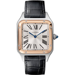 Cartier Men's Watch - Dumont Quartz SS Case White Dial Leather Strap | W2SA0011