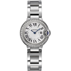 Cartier Women's Watch - Ballon Bleu Diamond White Dial Silver Bracelet | W4BB0015
