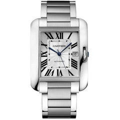 Cartier Men's Watch - Tank Anglaise Automatic Silver Dial Steel Bracelet | W5310008