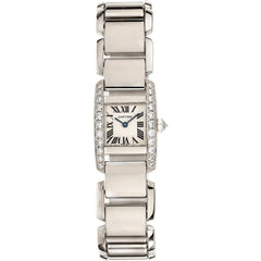 Cartier Women's Watch - Tankissime Quartz Silver Tone Dial Leather Strap | WE70039H